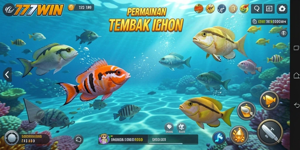 Tampilan gameplay Tembak Ikan yang menarik di 777WIN.