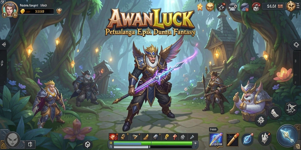 Tampilan seru gameplay AWANLUCK dengan aksi pertarungan yang mendebarkan.