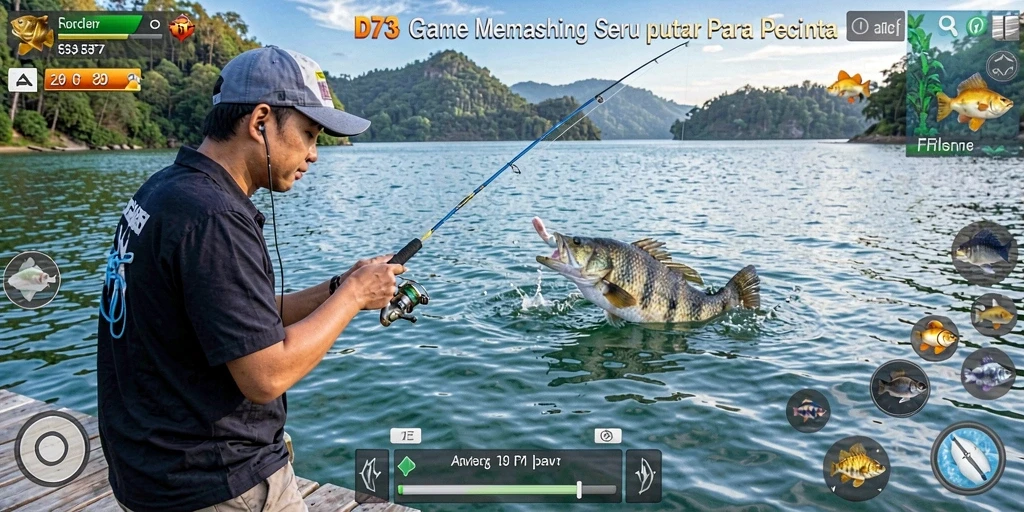 Tangkapan ikan besar dalam gameplay D73 yang menakjubkan.