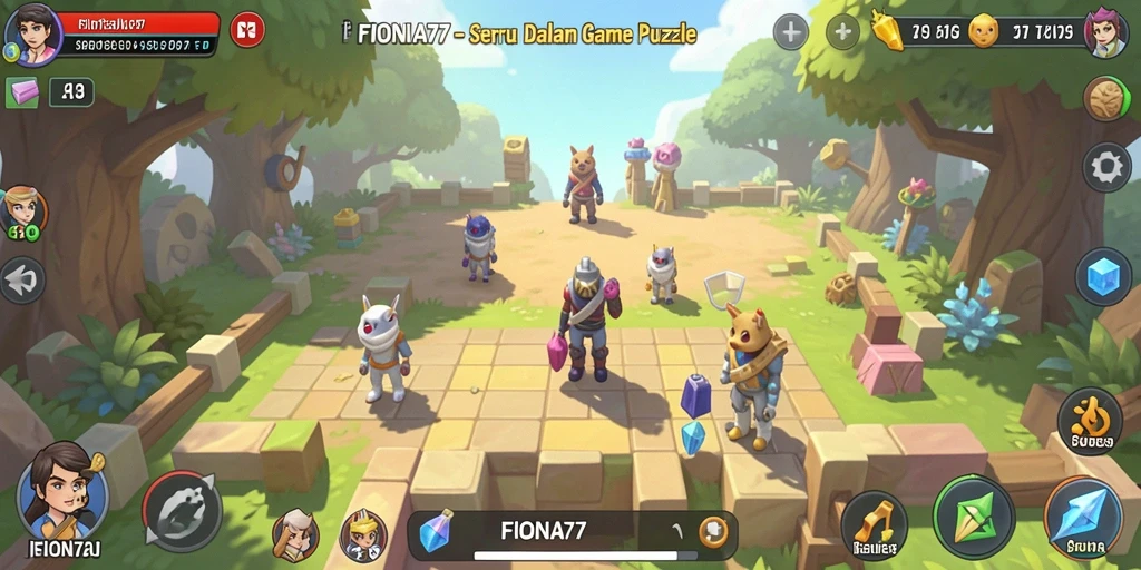 Tampilan gameplay seru di FIONA77 dengan berbagai teka-teki.