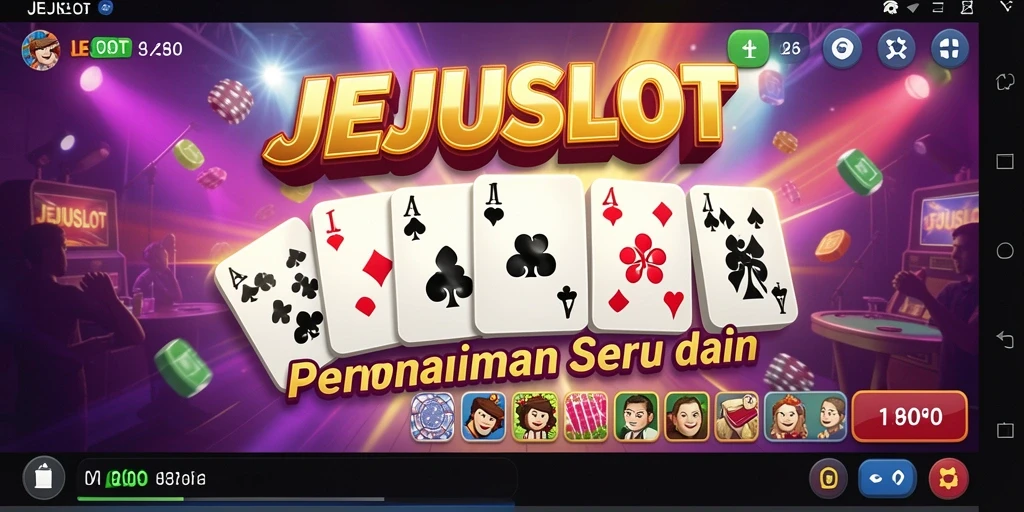 Tampilan gameplay seru di JEJUSLOT, perlombaan Domino yang menegangkan.