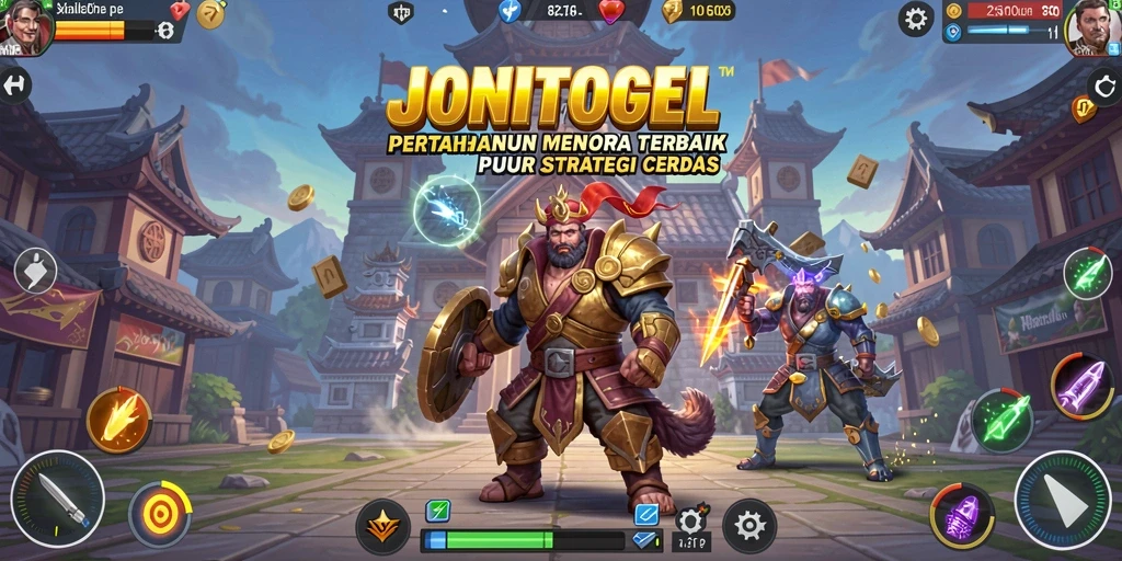 Screenshot JONITOGEL menampilkan aksi strategis permainan Tower Defense.