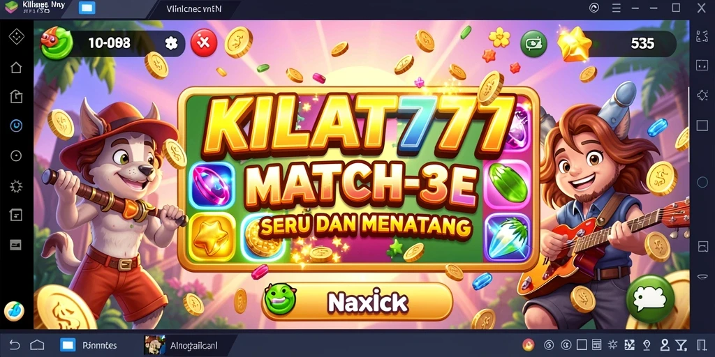 Tampilan menarik dari gameplay KILAT777 Match-3 yang seru.