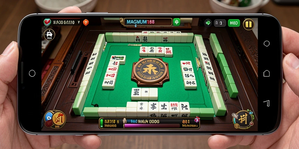 Tampilan gameplay MAGNUM188 yang menampilkan keseruan Mahjong.