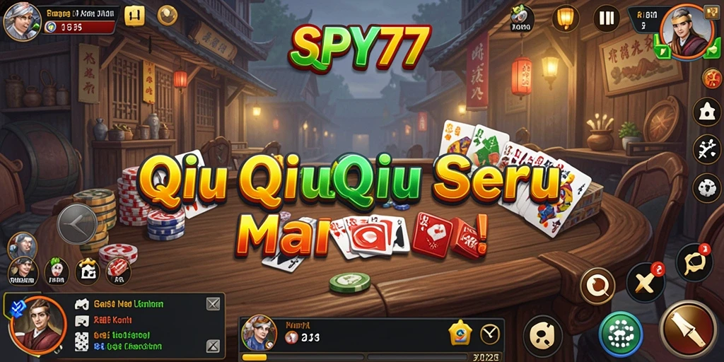 Screenshot gameplay SPY77 menampilkan aksi seru permainan QiuQiu.