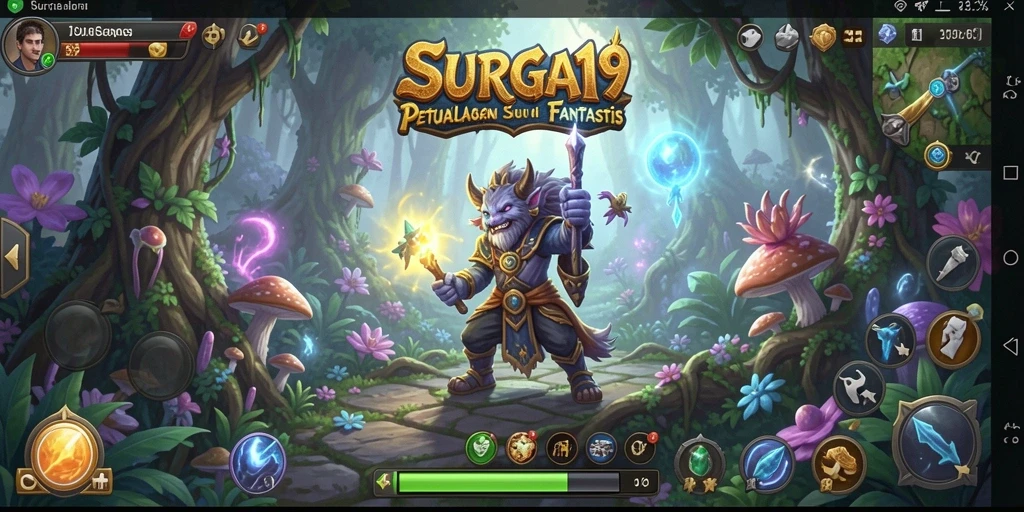 Tampilan action-packed dari gameplay SURGA19 dalam dunia petualangan.