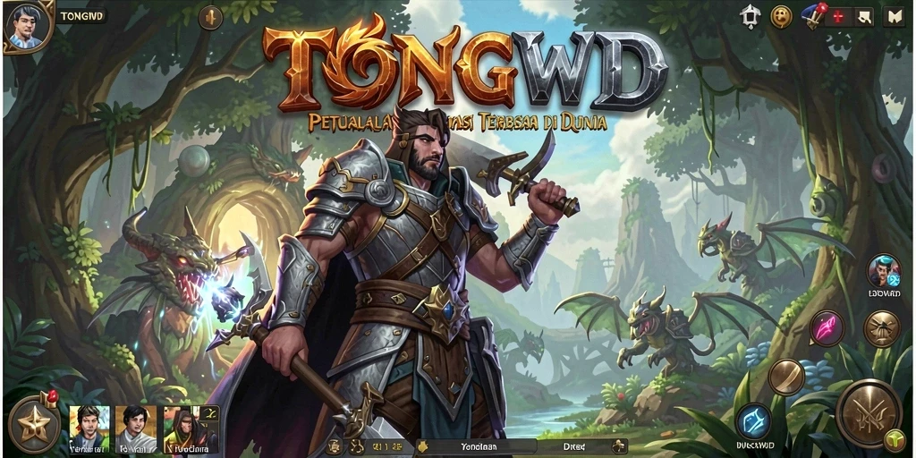 Tampilan gameplay TONGWD yang menakjubkan dalam dunia RPG.