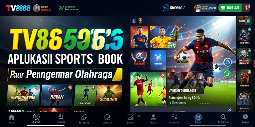 Tangkapan layar utama TV888 menunjukkan interface taruhan olahraga yang menarik.