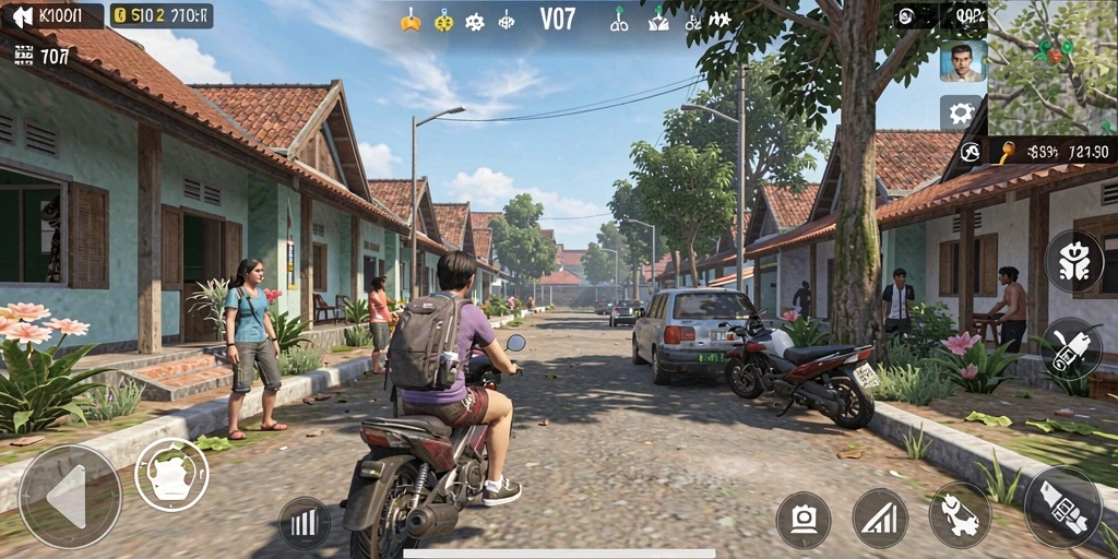 Gameplay V07 yang menarik menunjukkan kehidupan virtual yang realistis.